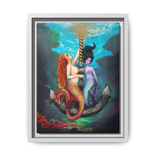 Load image into Gallery viewer, Sirenas Curiosas - Matte Canvas, Framed (Multi-color)
