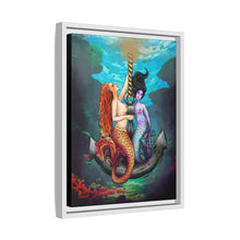 Load image into Gallery viewer, Sirenas Curiosas - Matte Canvas, Framed (Multi-color)
