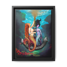 Load image into Gallery viewer, Sirenas Curiosas - Matte Canvas, Framed (Multi-color)
