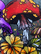 Load image into Gallery viewer, Mushrooms Illustration
