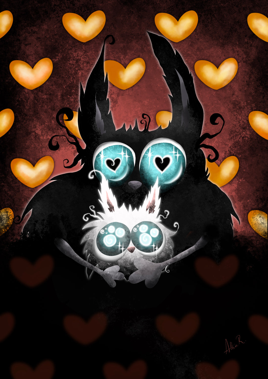 Mor og Valp - Illustration