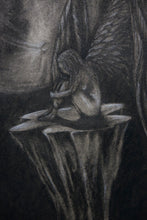 Load image into Gallery viewer, Angel in the Dark - Charcoal Drawing

